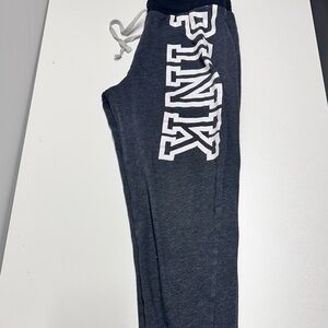 PINK Victoria's Secret Charcoal Joggers with White Logo